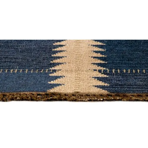 Duar Atar Handwoven Rug - Indigo - Lemieux Et Cie - Blue - Blue