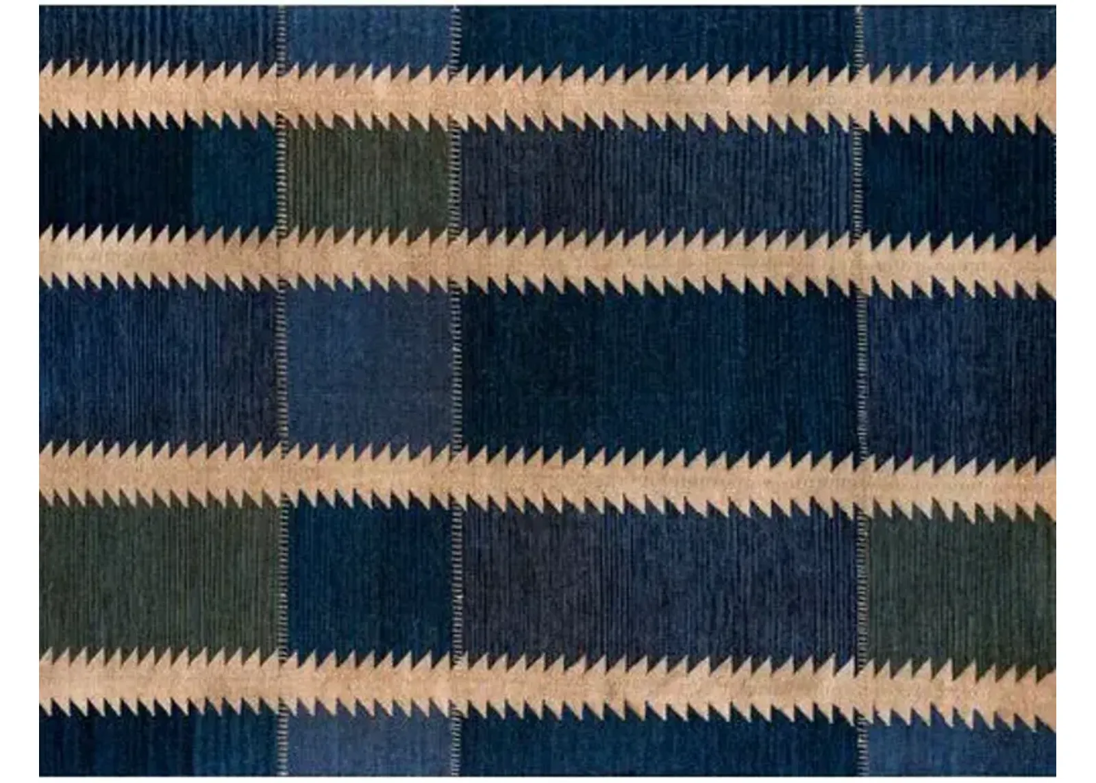 Duar Atar Handwoven Rug - Indigo - Lemieux Et Cie - Blue - Blue