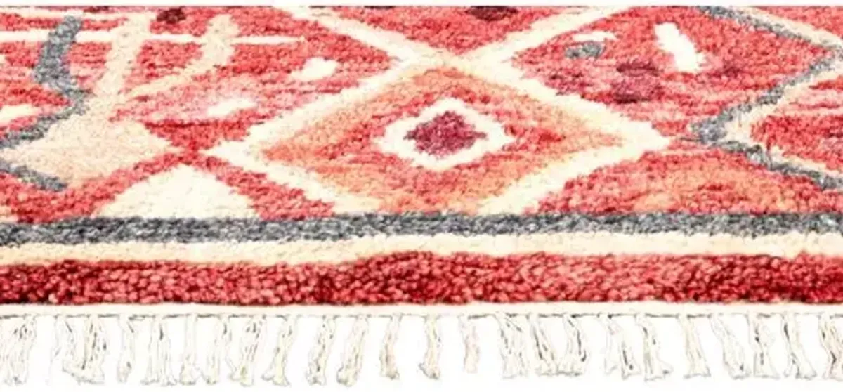 Doukkala Gnibi Hand-Knotted Rug - Red - Lemieux Et Cie - Red