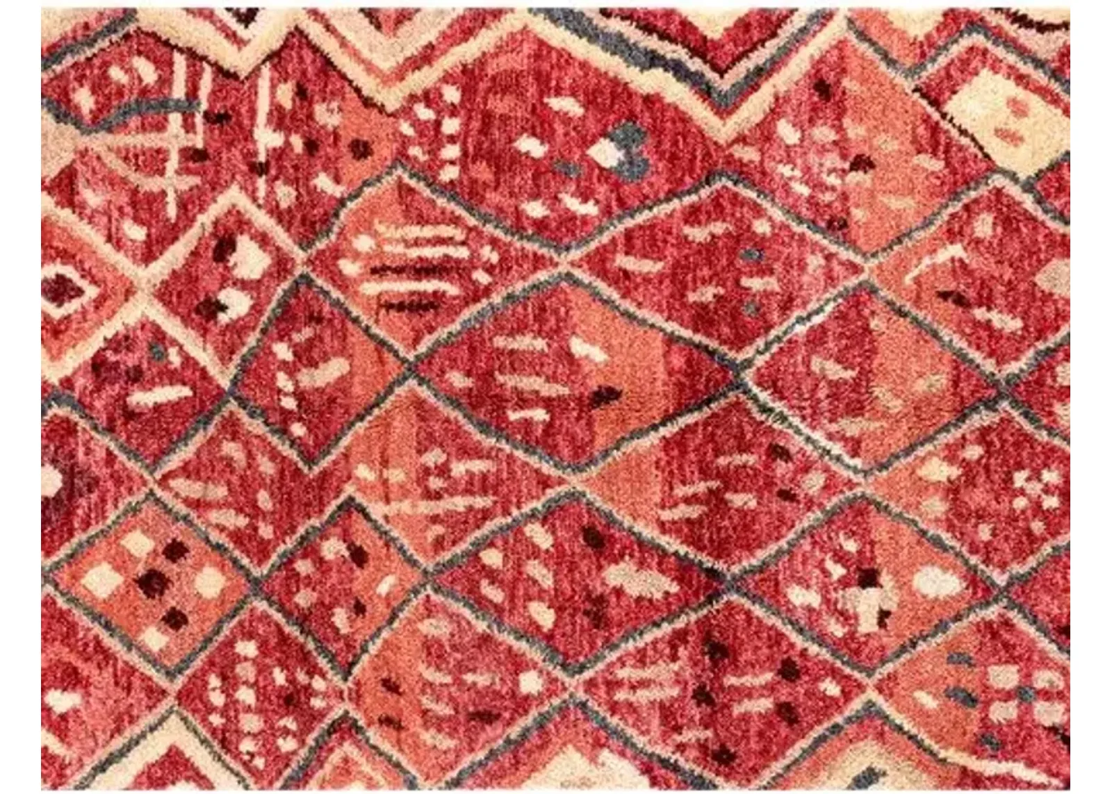 Doukkala Gnibi Hand-Knotted Rug - Red - Lemieux Et Cie - Red