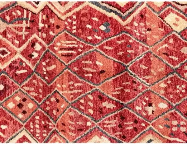 Doukkala Gnibi Hand-Knotted Rug - Red - Red