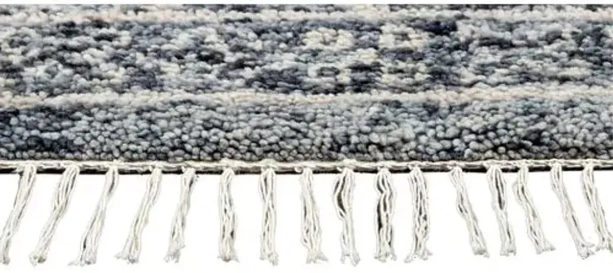 Doukkala Galoya Hand-Knotted Rug - Blue - Lemieux Et Cie - Blue