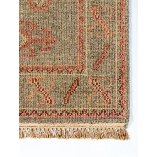 Kouang Batucar Hand-Knotted Rug - Sage - Lemieux Et Cie - Green - Green