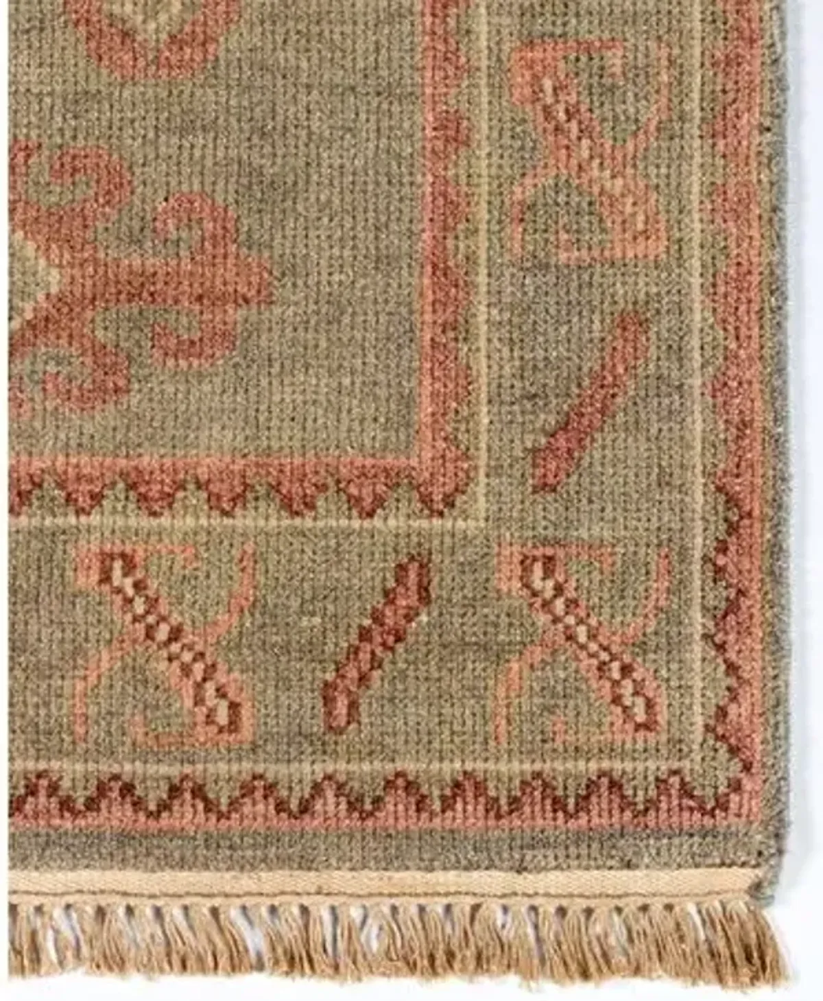 Kouang Batucar Hand-Knotted Rug - Sage - Lemieux Et Cie - Green - Green