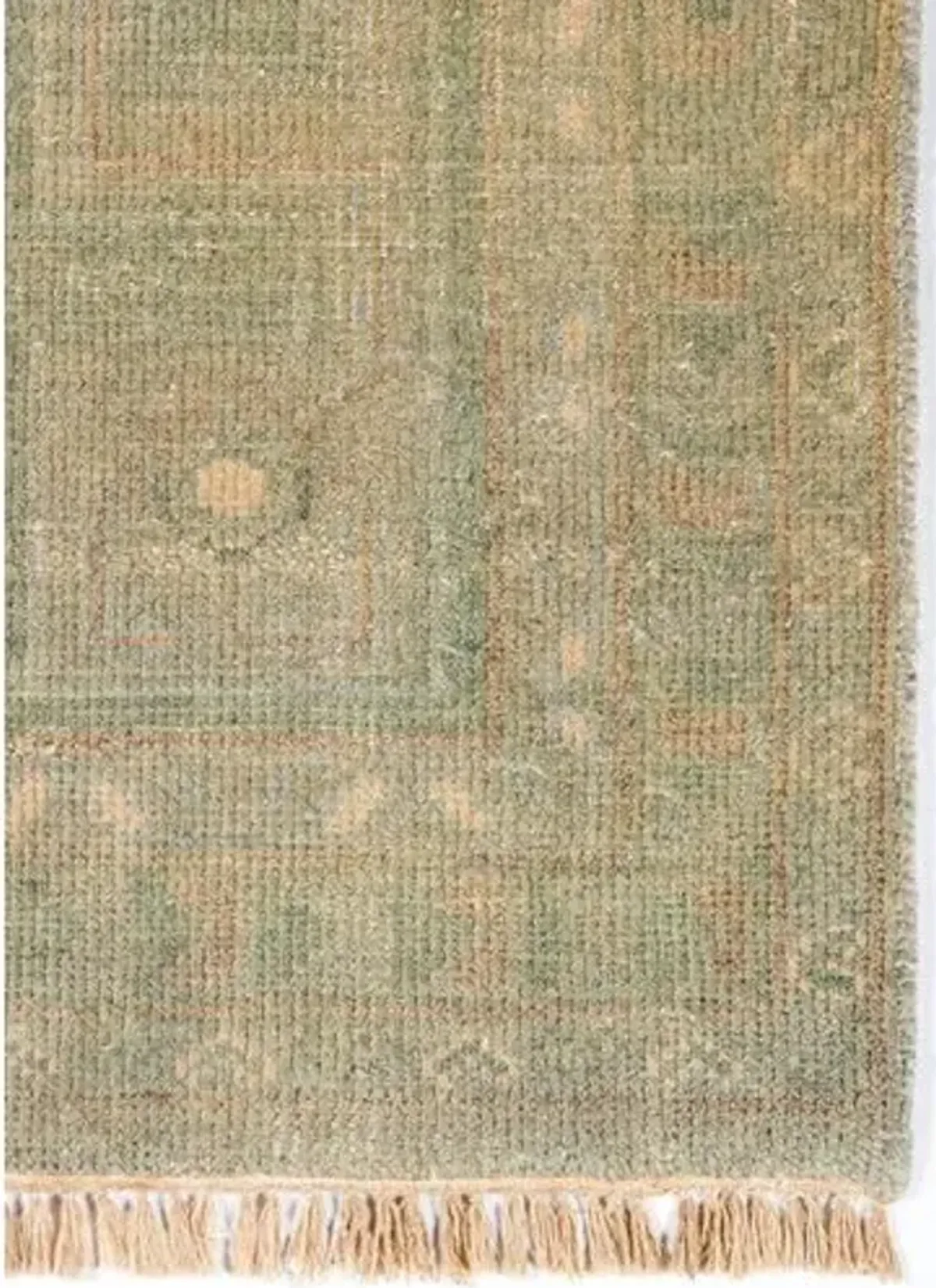 Kouang Baleko Hand-Knotted Rug - Sage - Green - Green