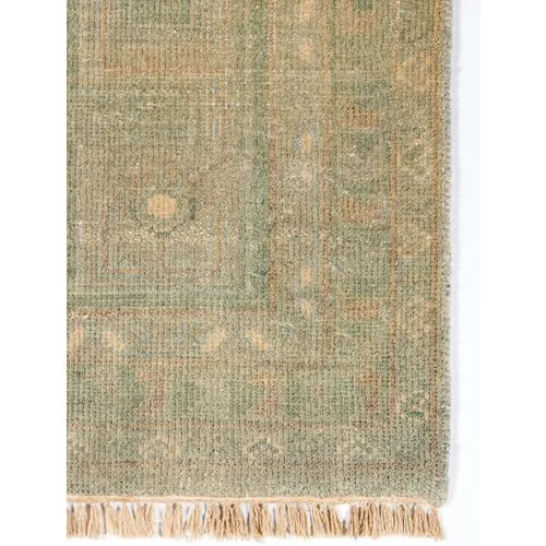 Kouang Baleko Hand-Knotted Rug - Sage - Lemieux Et Cie - Green - Green