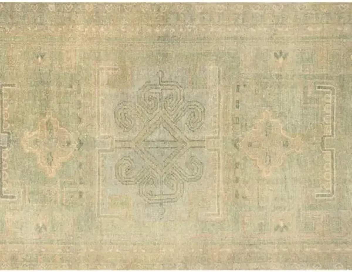 Kouang Baleko Hand-Knotted Rug - Sage - Green - Green