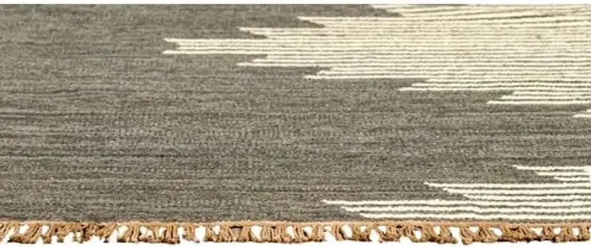 Metlili Missira Handwoven Rug - Charcoal - Lemieux Et Cie - Gray - Gray