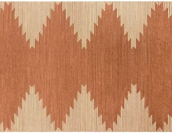 Metlili Missira Handwoven Rug - Terracotta - Red - Red