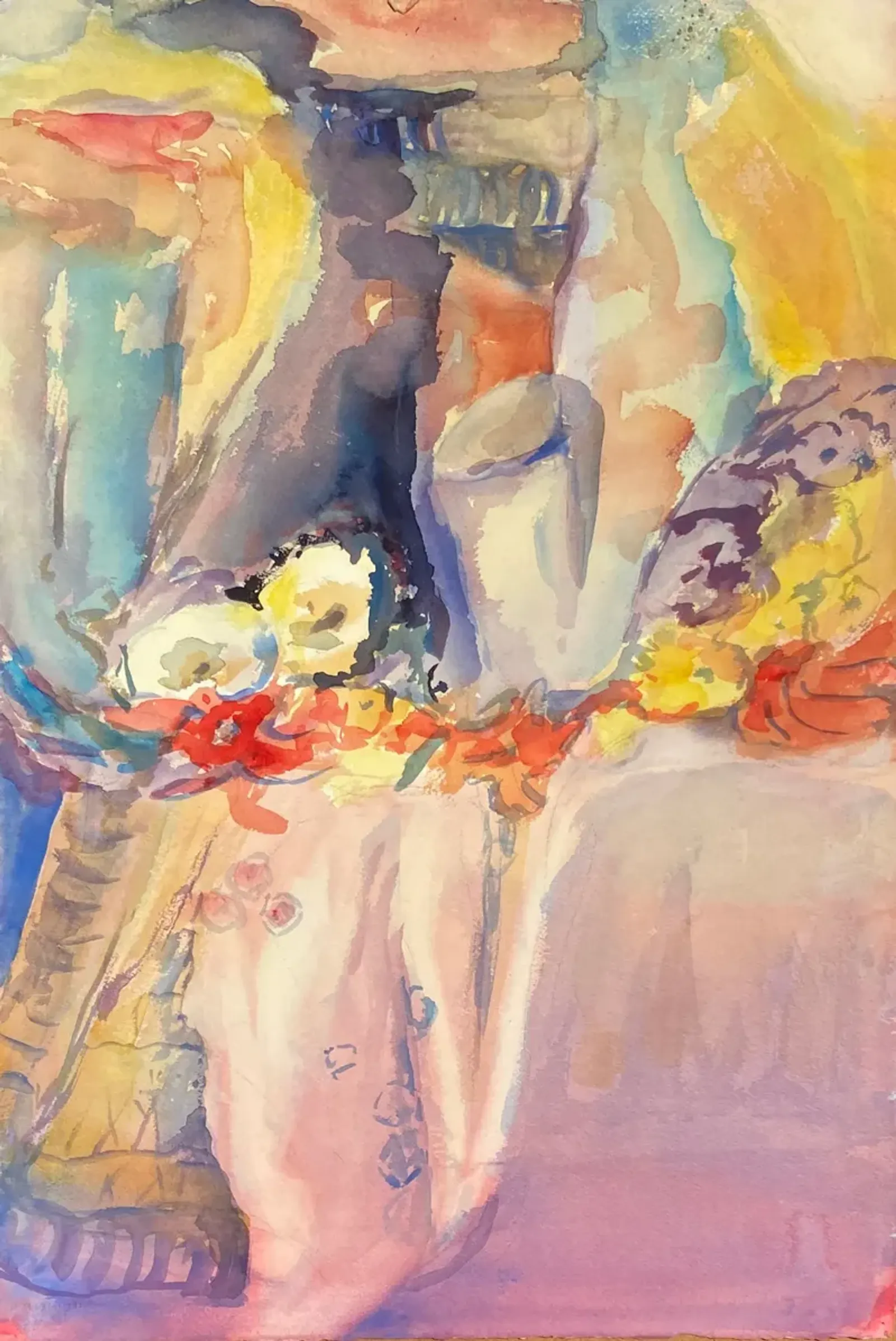 Still Life in Rose and Gold - 1980s - McNaught Fine Art - Purple