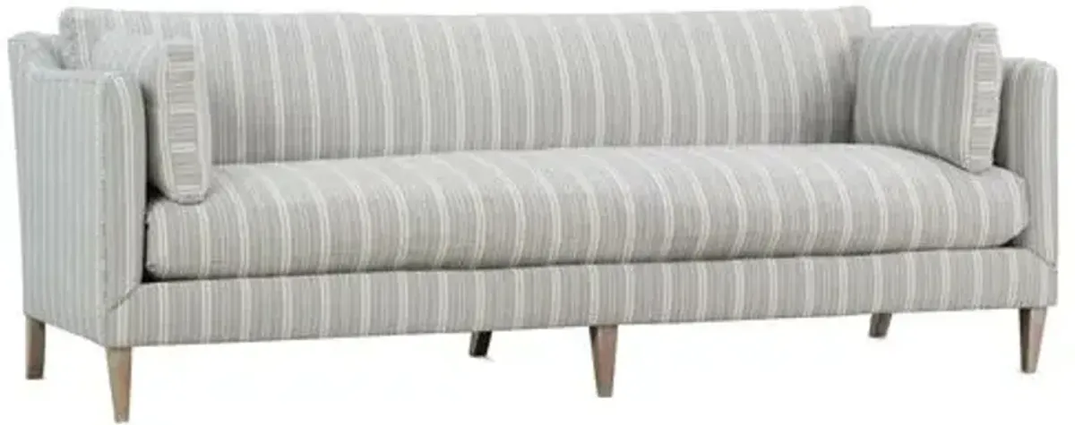 Camila Wide Stripe Sofa - Handcrafted