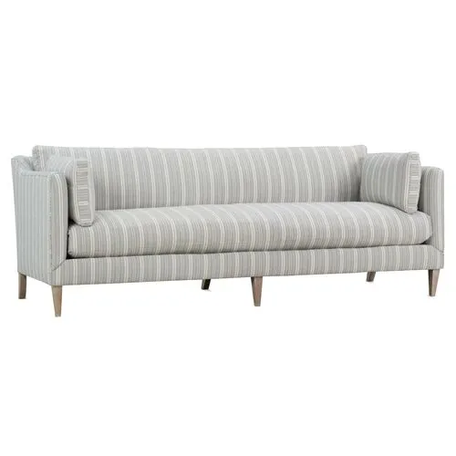 Camila Wide Stripe Sofa - Handcrafted