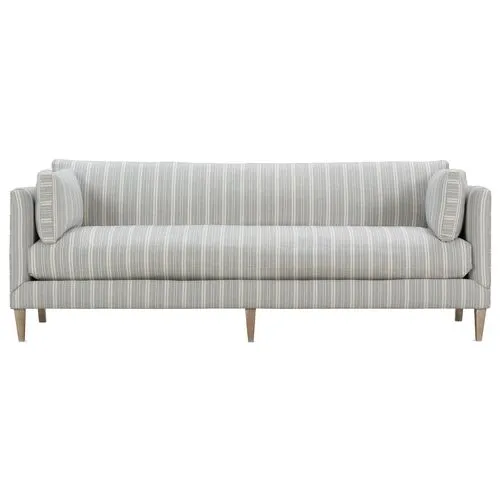 Camila Wide Stripe Sofa - Handcrafted