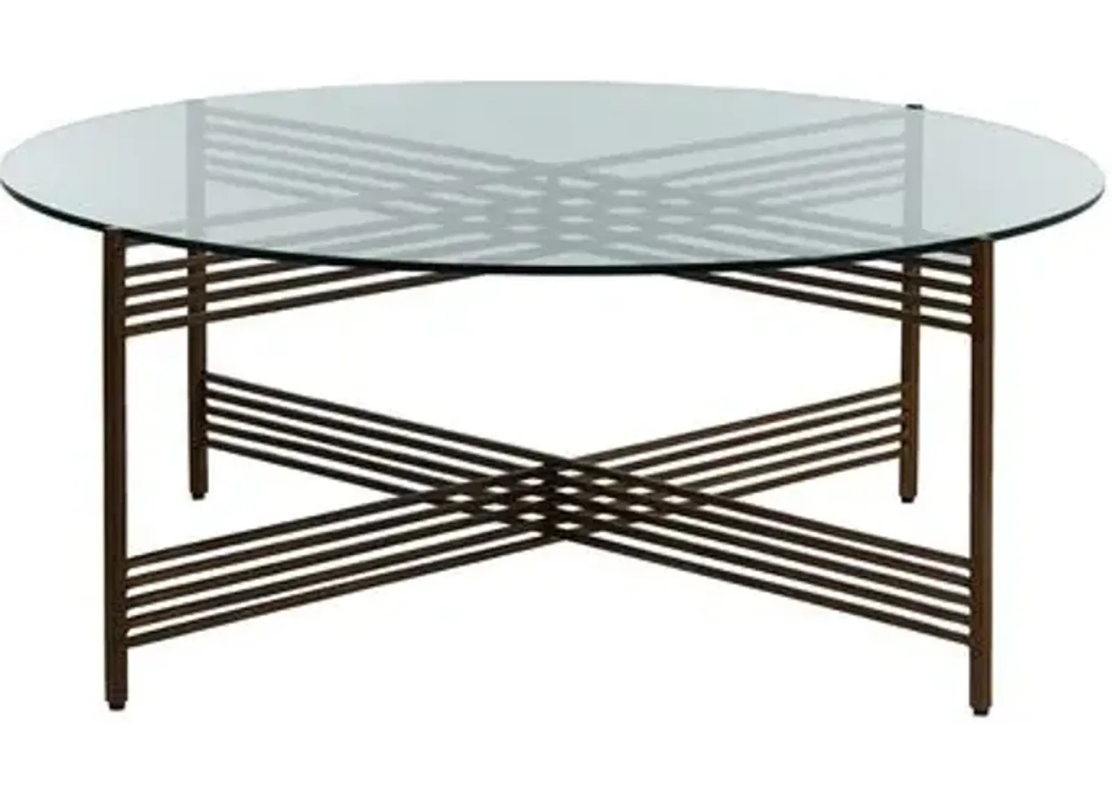 Tanner Coffee Table - Antique Brass - Gabby - Brown