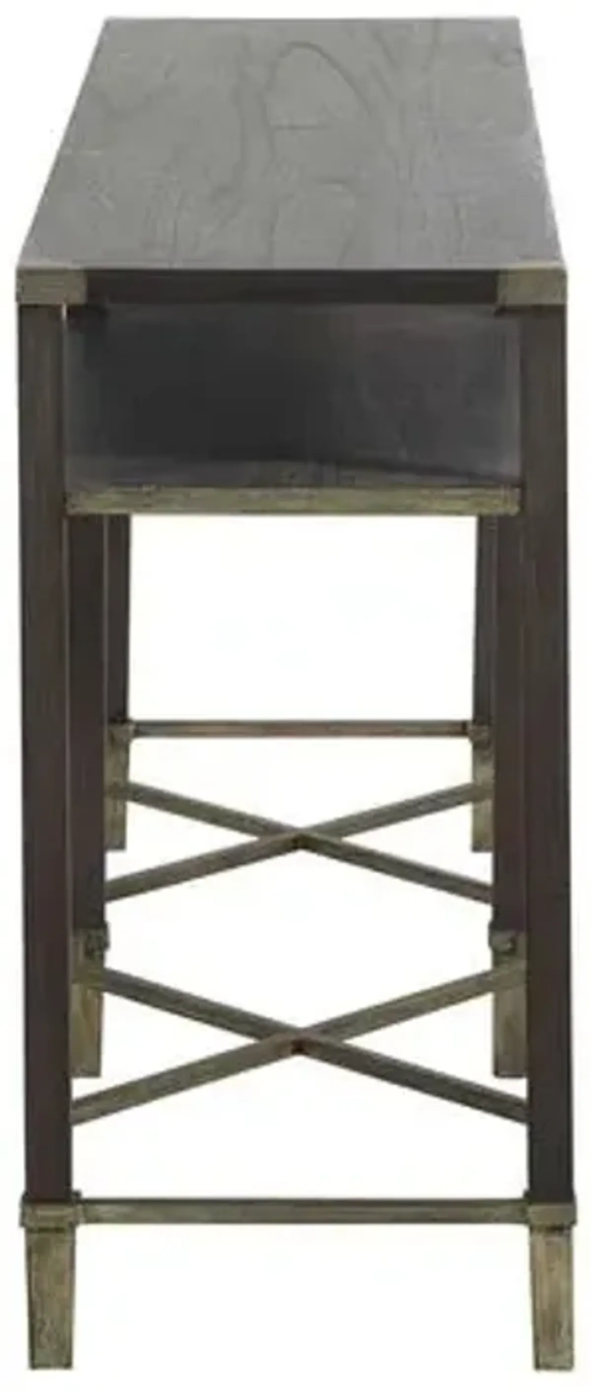 Sue Console Table - Black/Champagne - Gabby