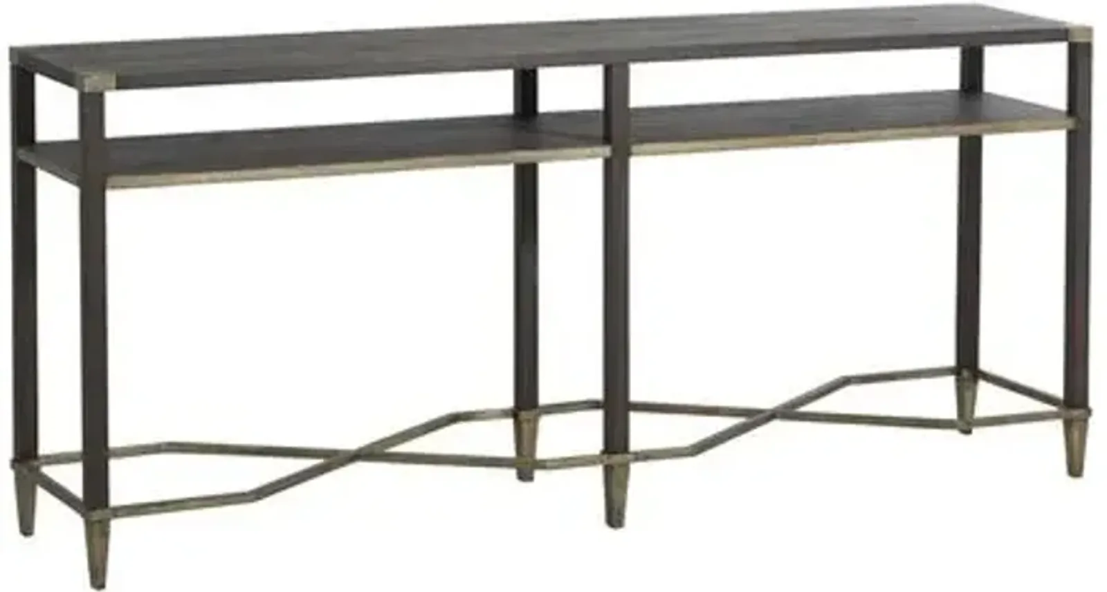 Sue Console Table - Black/Champagne - Gabby