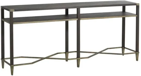 Sue Console Table, Black/Champagne