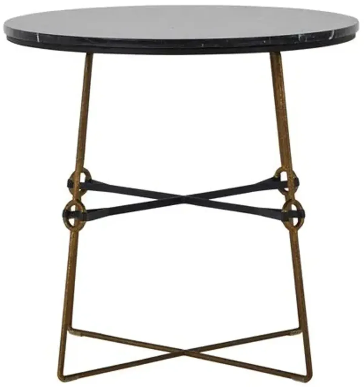 Stefan Side Table - Black Marble - Gabby