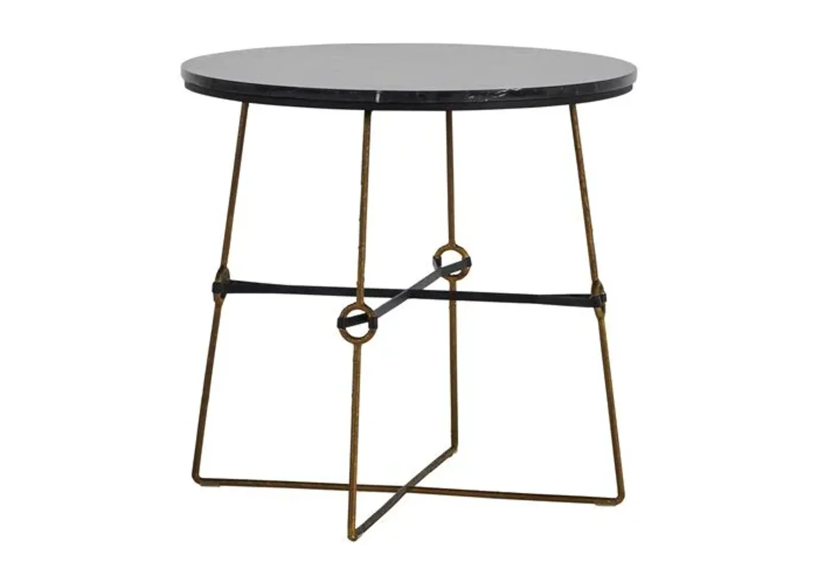 Stefan Side Table - Black Marble - Gabby