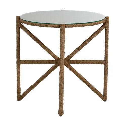 Nigel Side Table - Natural Seagrass - Gabby - Brown