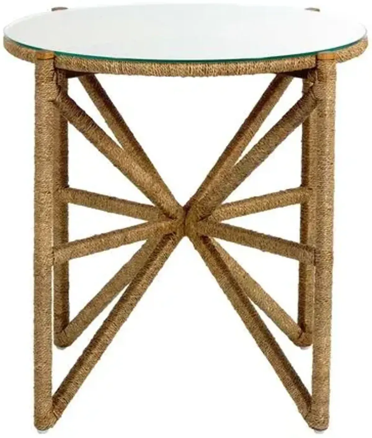 Nigel Side Table - Natural Seagrass - Gabby - Brown