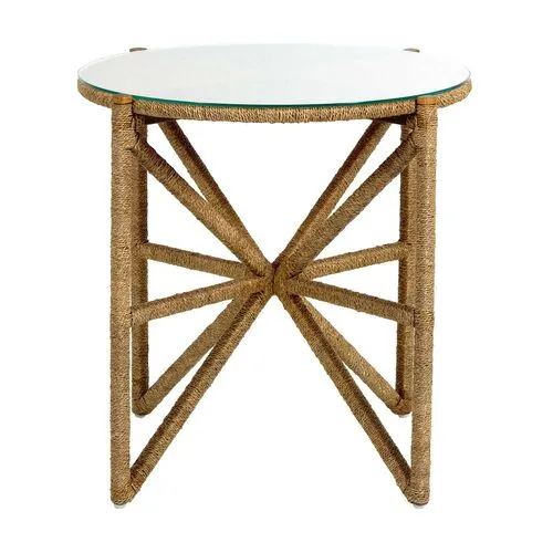 Nigel Side Table - Natural Seagrass - Gabby - Brown