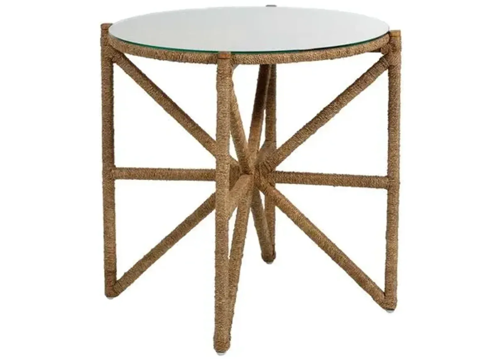 Nigel Side Table - Natural Seagrass - Gabby - Brown