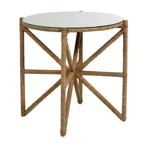 Nigel Side Table - Natural Seagrass - Gabby - Brown