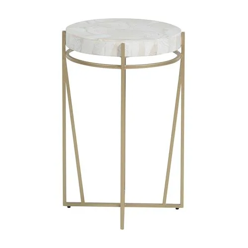 Krissa Marble Side Table - Gabby - Gold