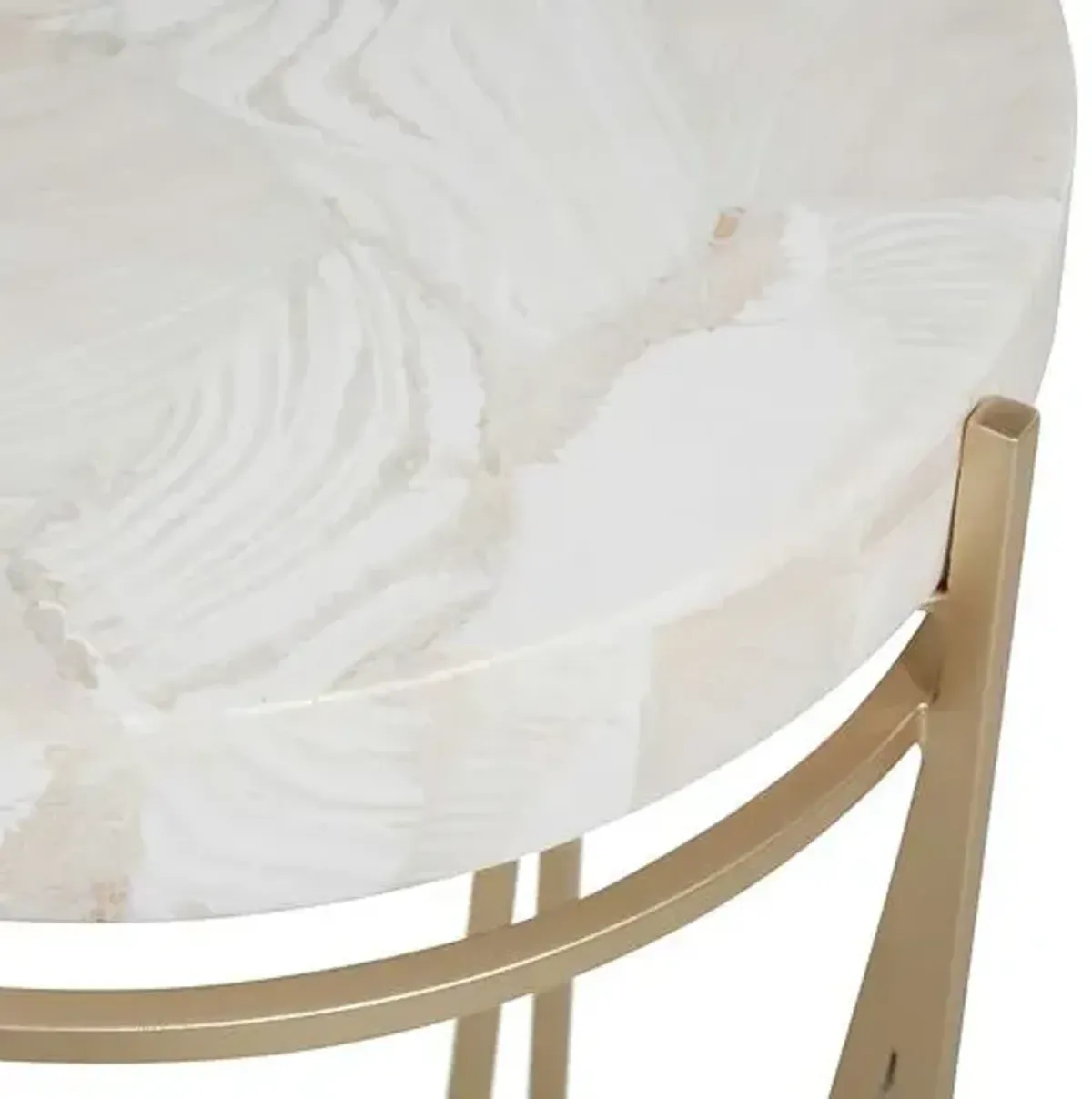 Krissa Marble Side Table - Gabby - Gold