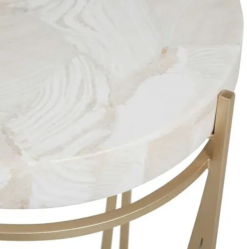 Krissa Marble Side Table - Gabby - Gold