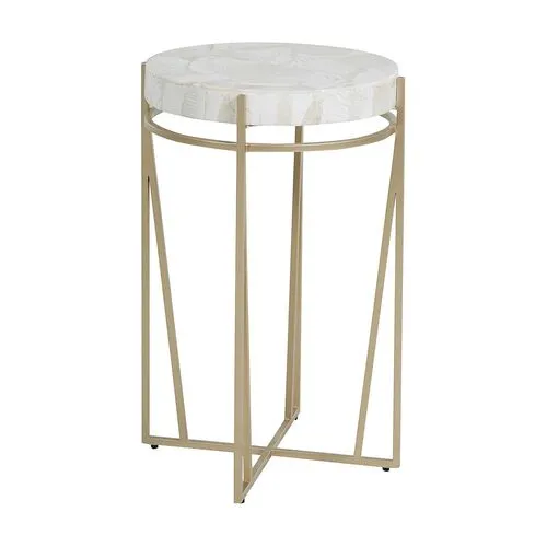 Krissa Marble Side Table - Gabby - Gold