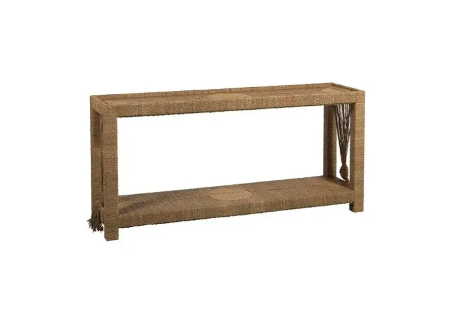 Hutch Console - Natural Seagrass - Gabby - Brown