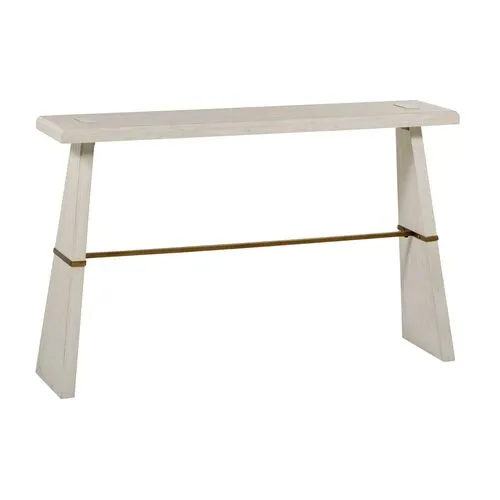 Havana Console Table - Sesame White/Brass - Gabby