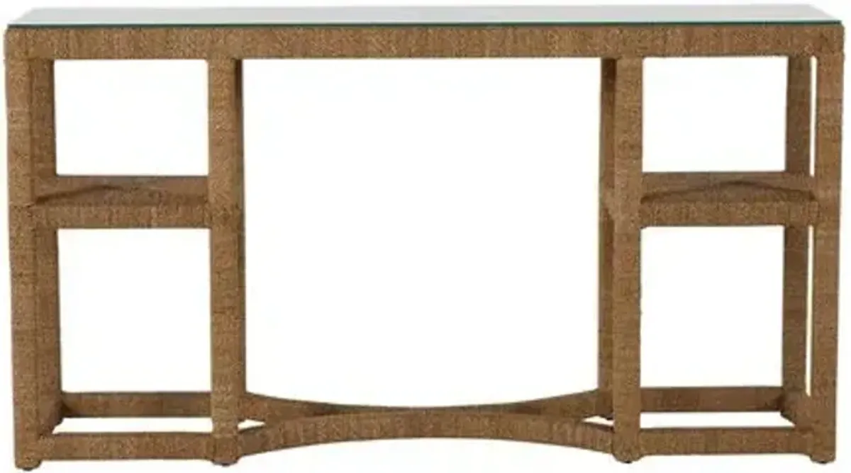 Dandridge Console Table - Natural Seagrass - Gabby - Brown