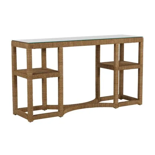 Dandridge Console Table - Natural Seagrass - Gabby - Brown