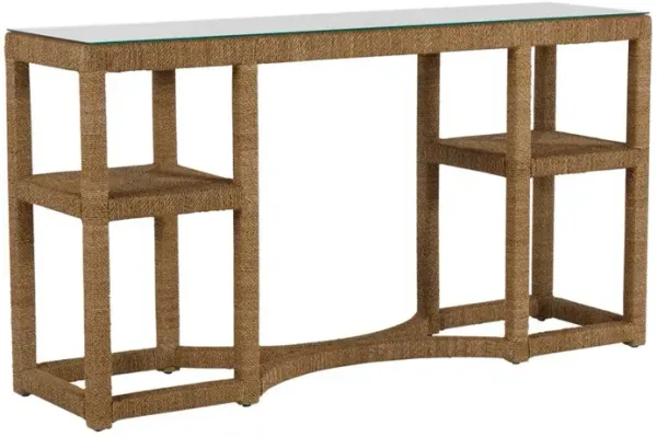 Dandridge Console Table, Natural Seagrass