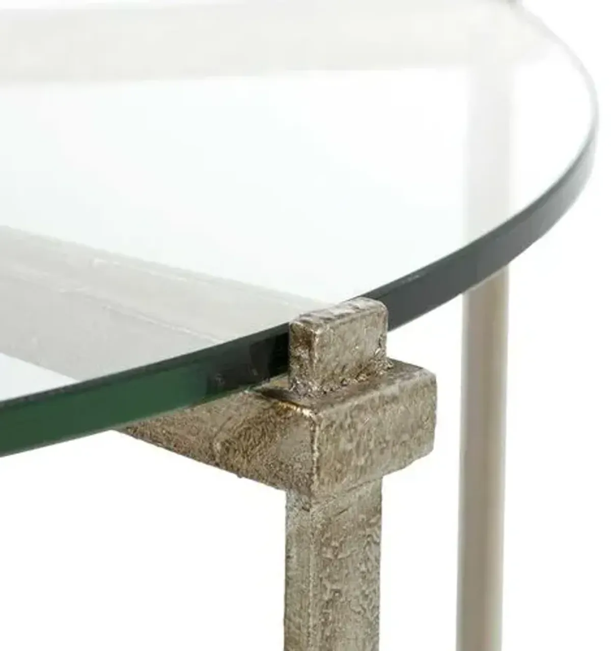 Clarissa Side Table - Textured Champagne - Gabby - Beige