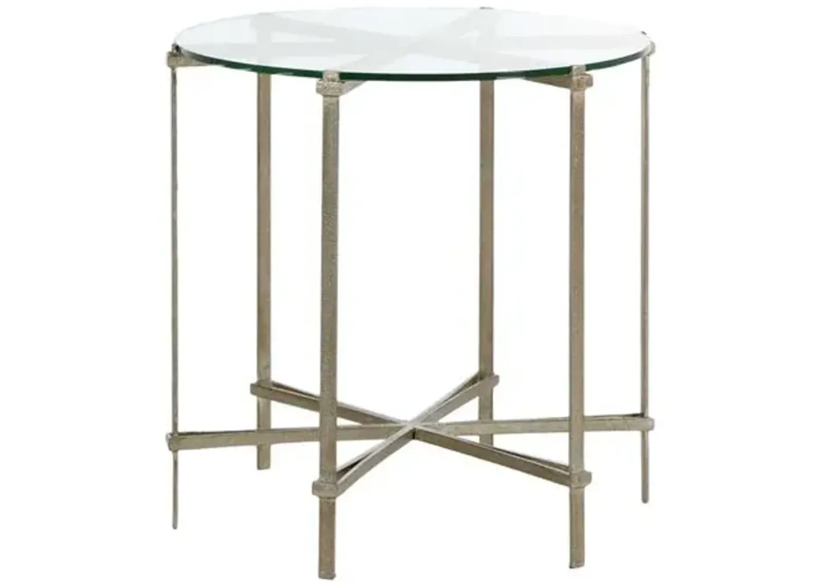 Clarissa Side Table - Textured Champagne - Gabby - Beige