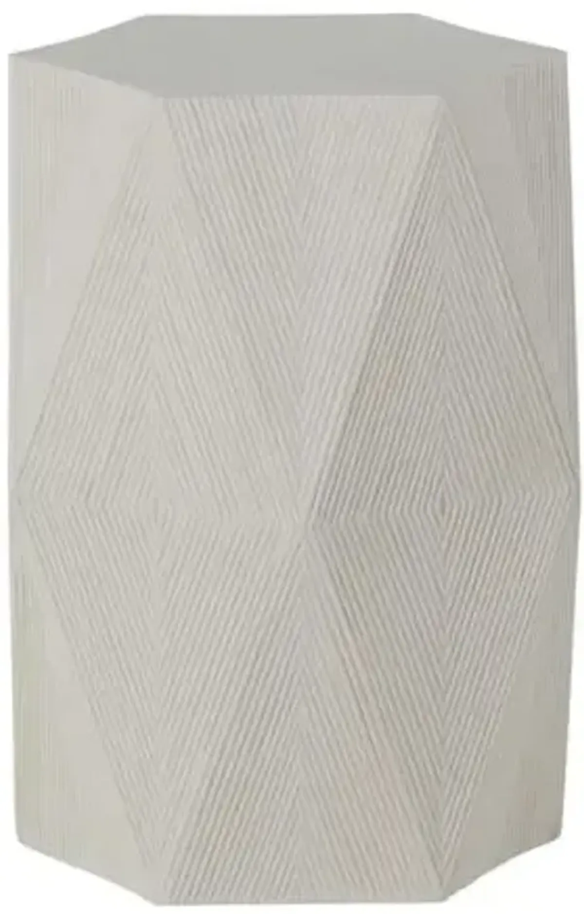 Albany Side Table - White Cast Stone - Gabby