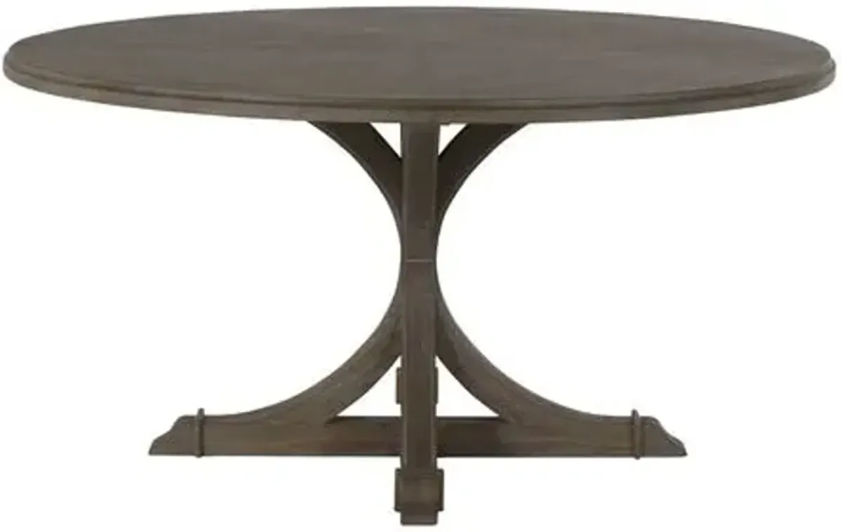 Adams 60" Round Dining Table - Vintage Gray - Gabby