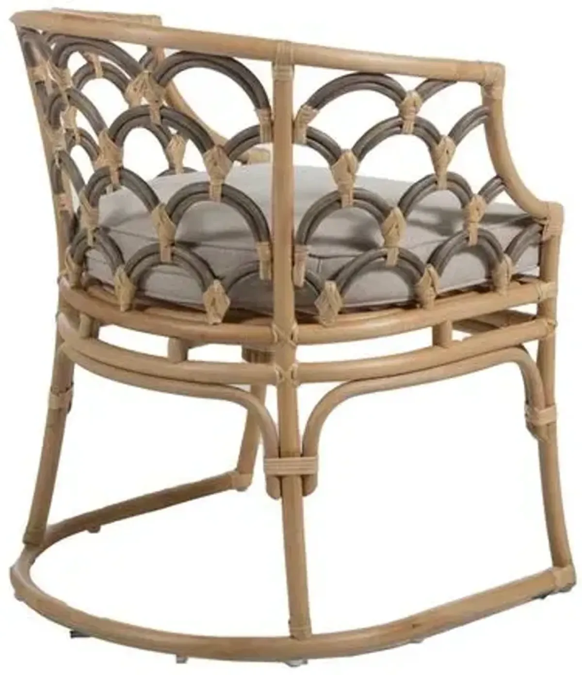 Coralee Rattan Dining Chair - Natural/Grey - Gabby - Gray