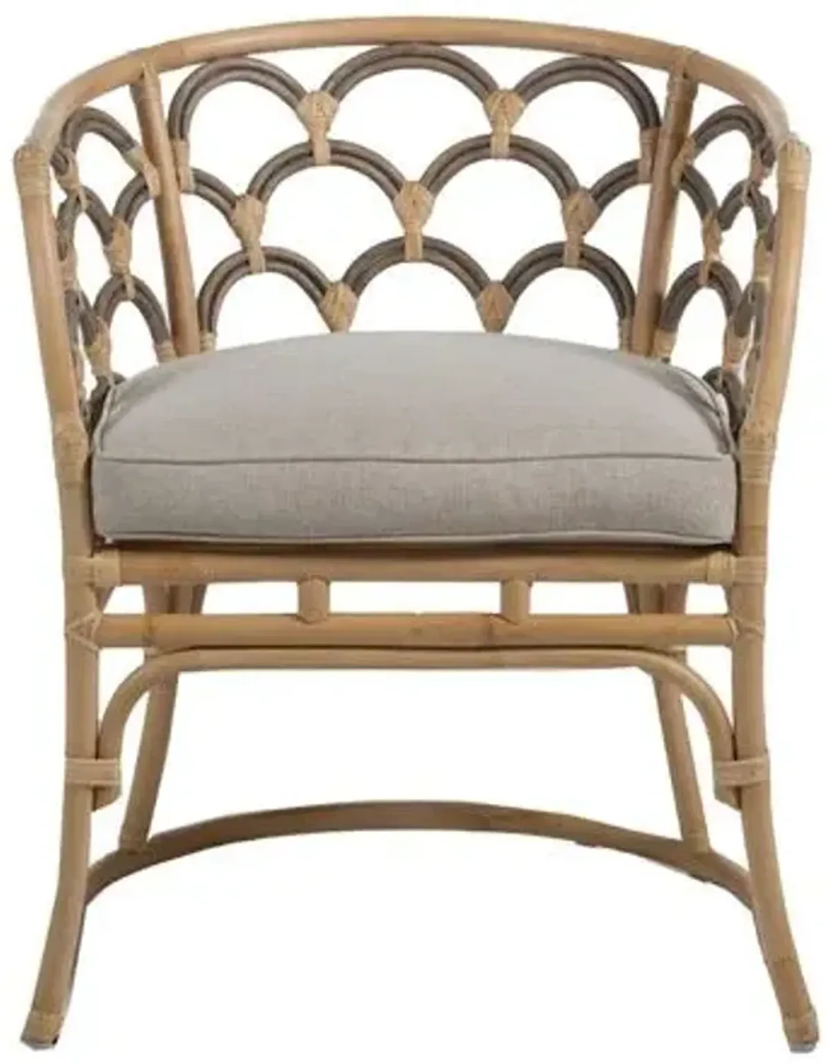 Coralee Rattan Dining Chair - Natural/Grey - Gabby - Gray