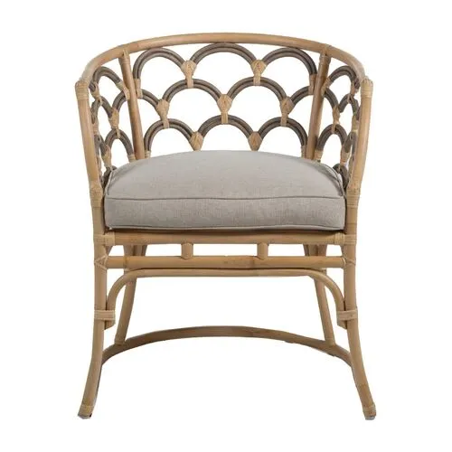 Coralee Rattan Dining Chair - Natural/Grey - Gabby - Gray