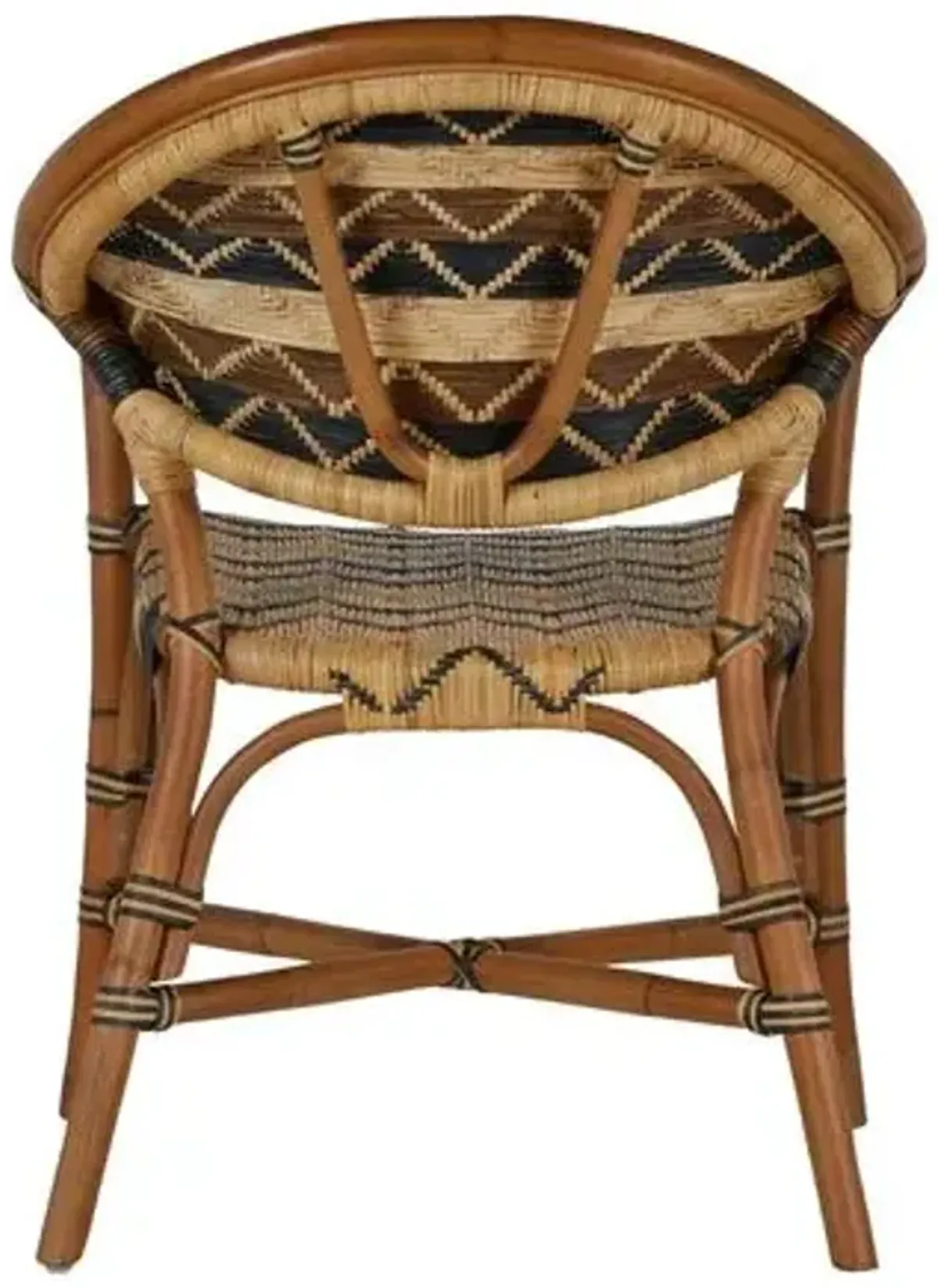 Emmet Rattan Dining Chair - Brown/Natural - Gabby