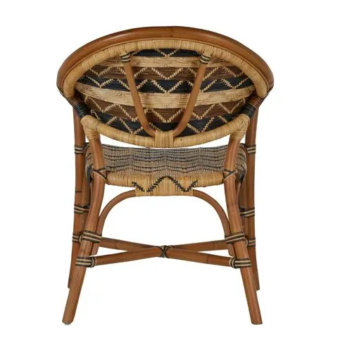 Emmet Rattan Dining Chair - Brown/Natural - Gabby