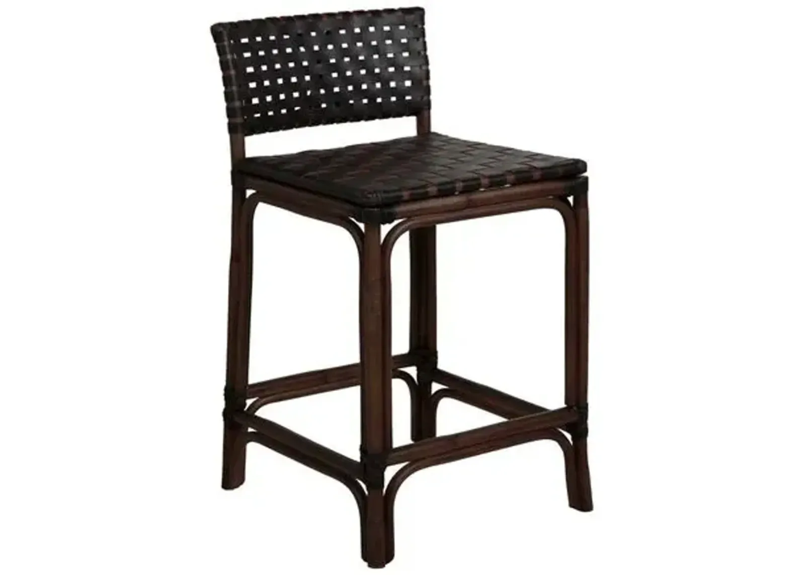 Dylan Counter Stool - Dark Brown Rattan - Gabby