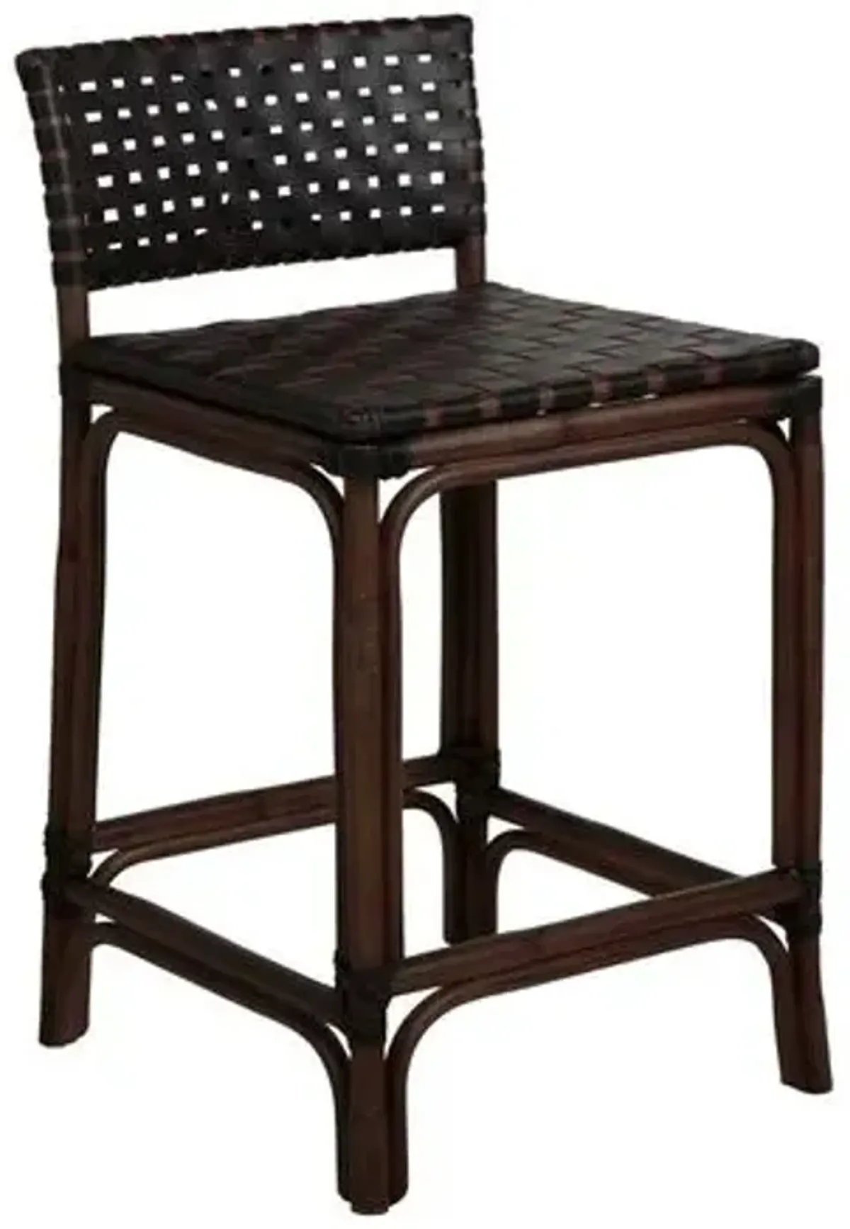 Dylan Counter Stool - Dark Brown Rattan - Gabby