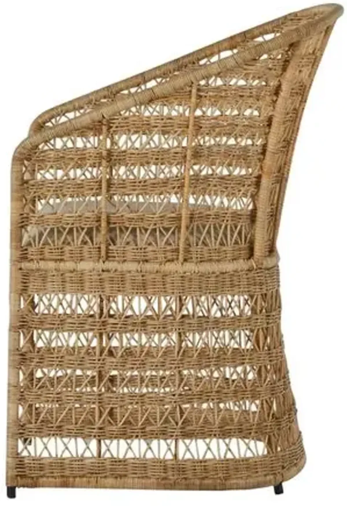 Libby Dining Chair - Natural Rattan - Gabby - Gray