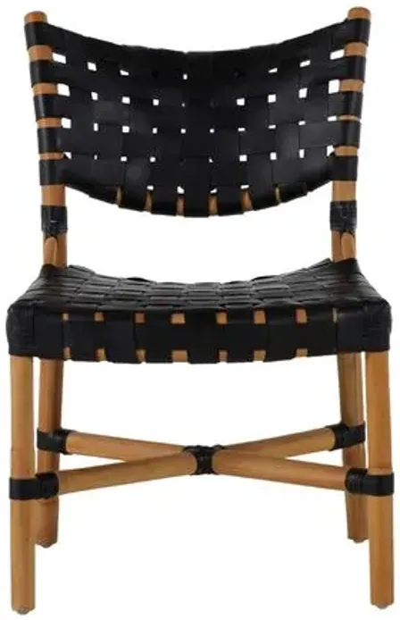 Morrison Rattan Side Chair - Natural/Black - Gabby